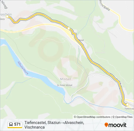 571 Bus Line Map