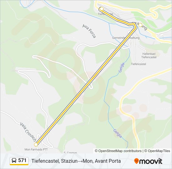 571 Bus Line Map