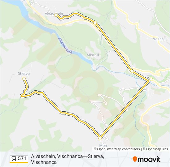 571 Bus Line Map