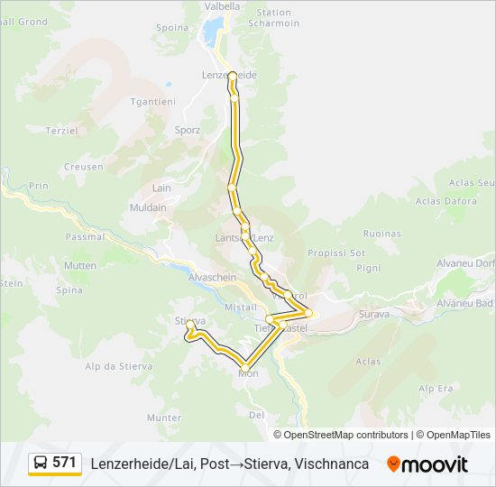 571 Bus Line Map