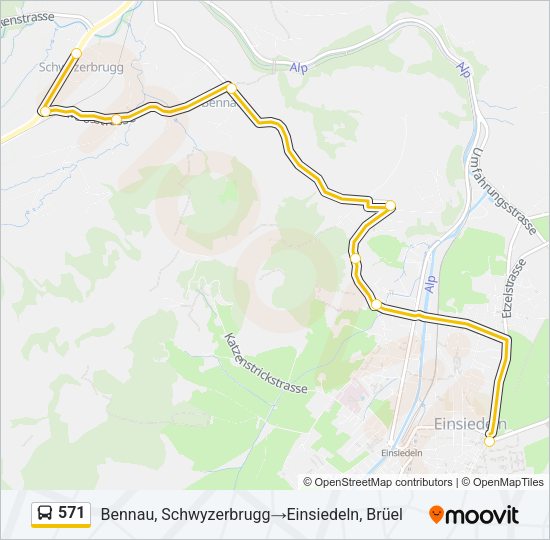 571 Bus Line Map