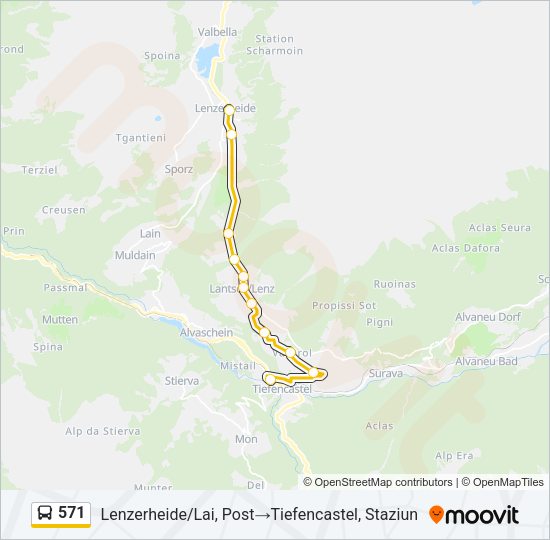 571 Bus Line Map