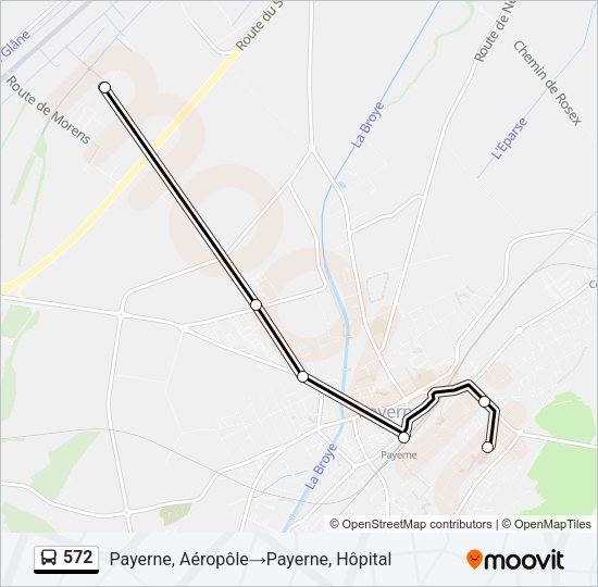 572 Bus Line Map