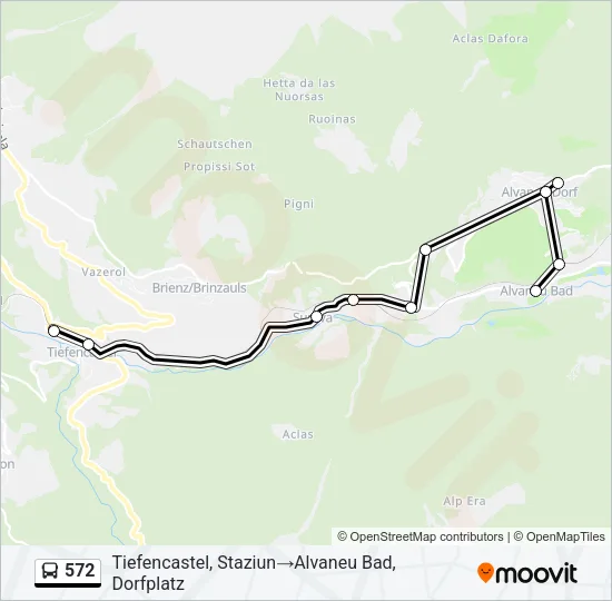572 Bus Line Map