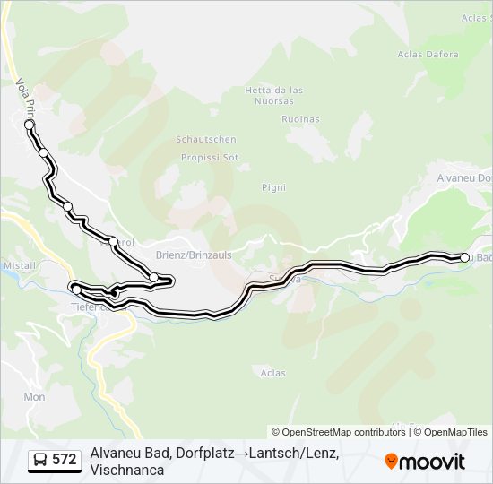 572 Bus Line Map