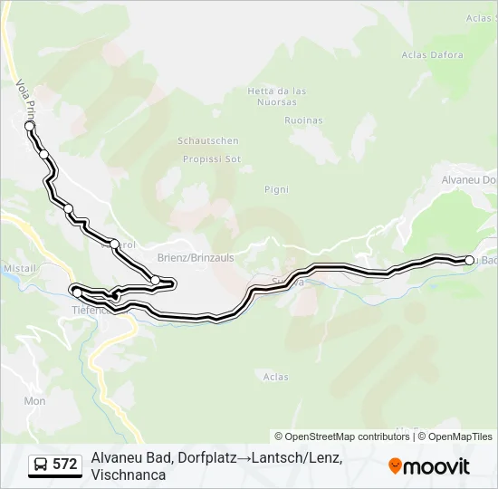572 Bus Line Map