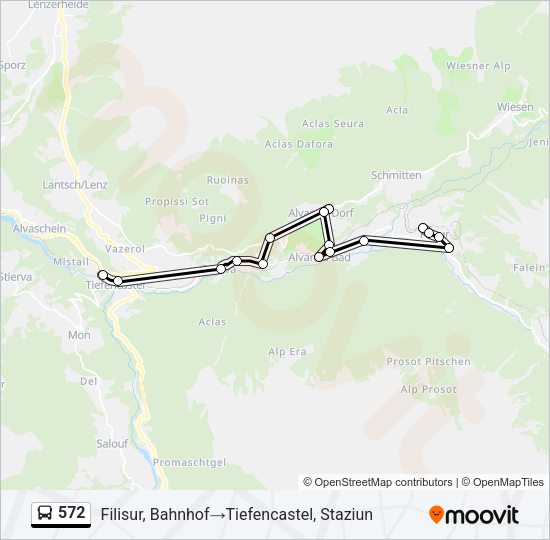 572 Bus Line Map