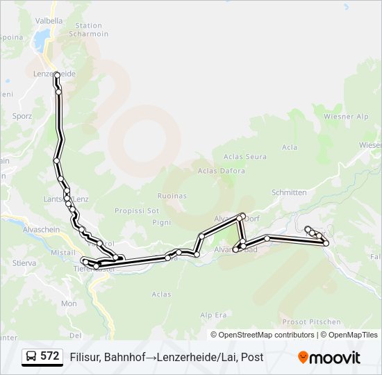 572 Bus Line Map