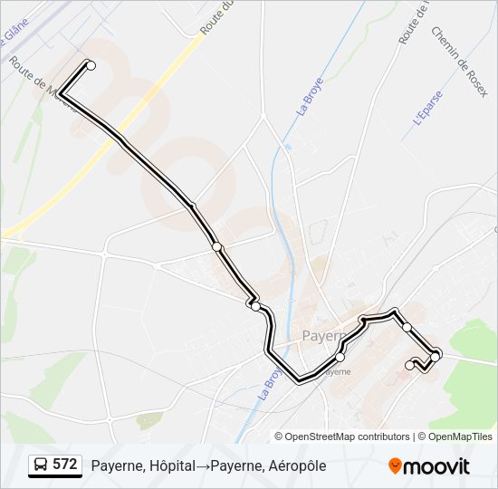 572 Bus Line Map