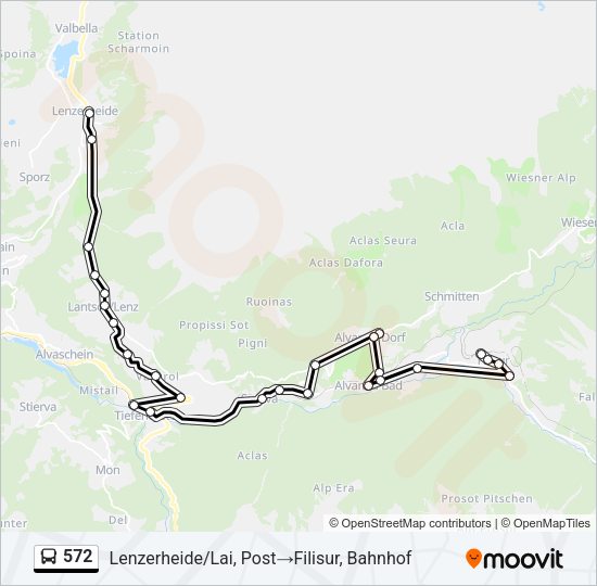 572 Bus Line Map
