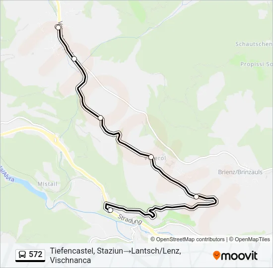 572 Bus Line Map