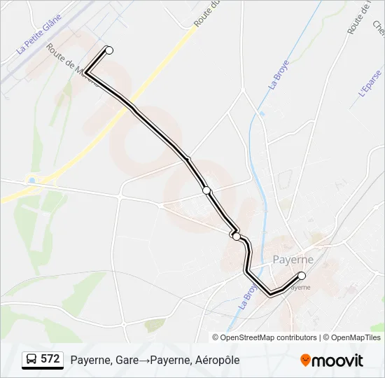 572 Bus Line Map