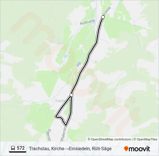 572 Bus Line Map