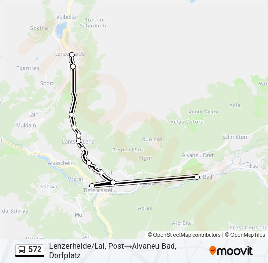 572 Bus Line Map