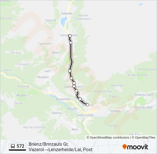 572 Bus Line Map