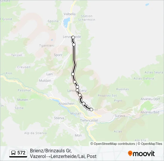 572 Bus Line Map