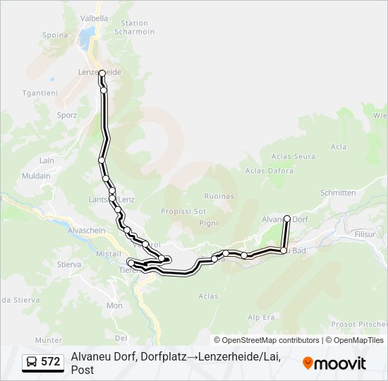 572 Bus Line Map