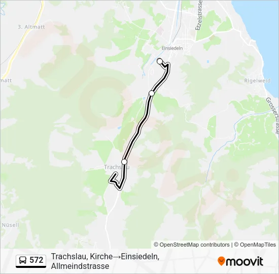 572 Bus Line Map