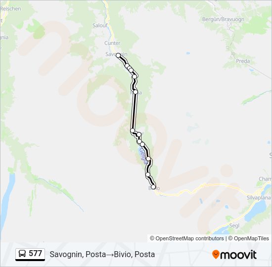 577 Bus Line Map