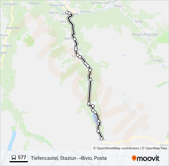 577 Bus Line Map
