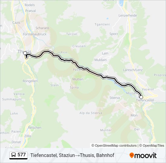 577 Bus Line Map