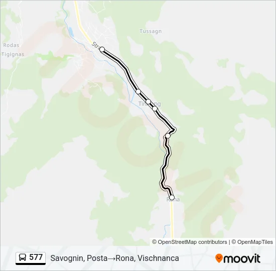 577 Bus Line Map
