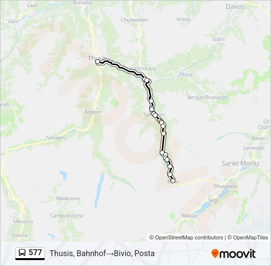 577 Bus Line Map