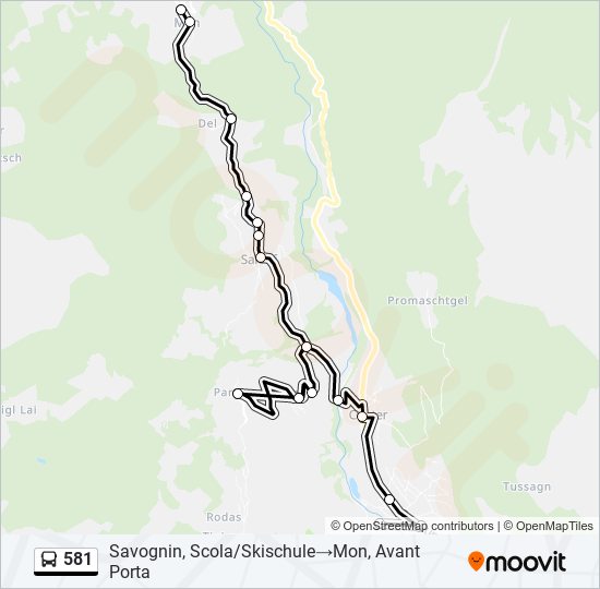 581 bus Line Map