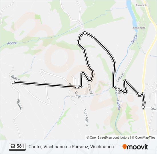 581 bus Line Map