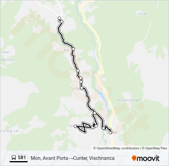 581 bus Line Map