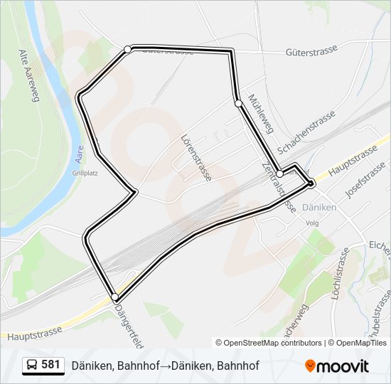 581 Bus Line Map