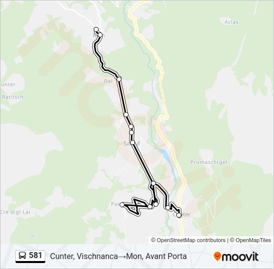 581 Bus Line Map