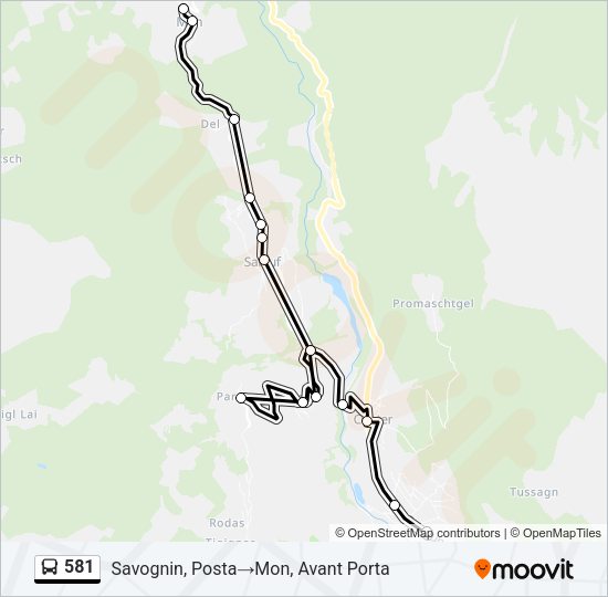 581 Bus Line Map