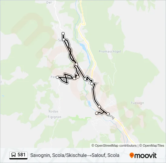581 Bus Line Map