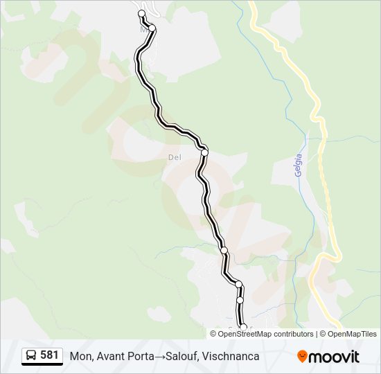 581 Bus Line Map
