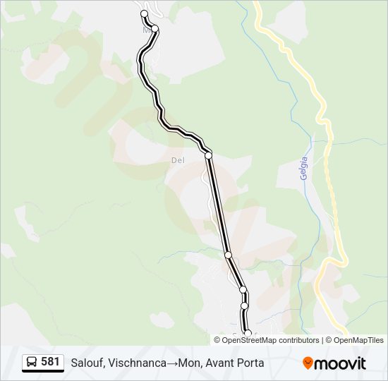 581 Bus Line Map
