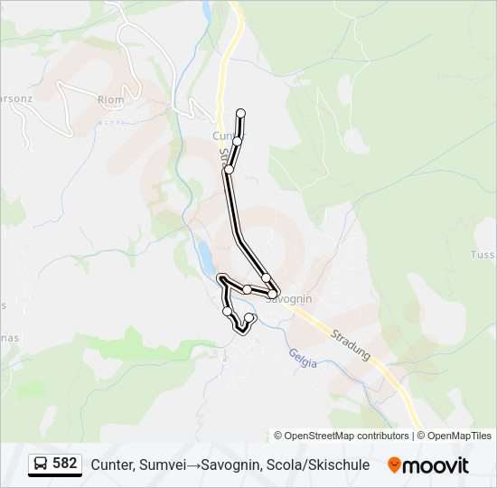 582 Bus Line Map