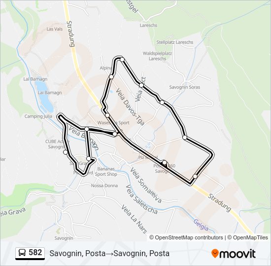 582 Bus Line Map