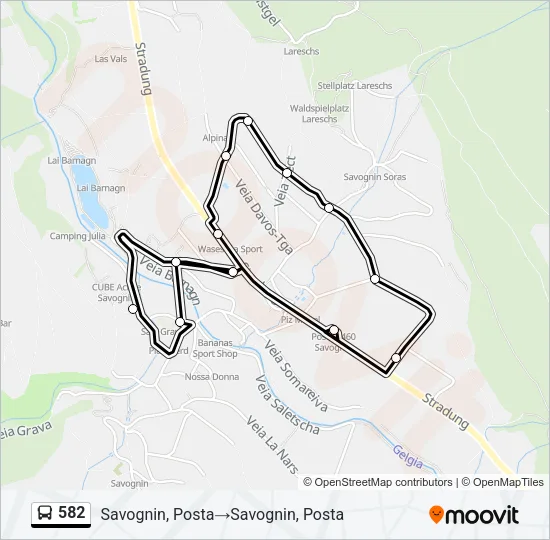 582 Bus Line Map