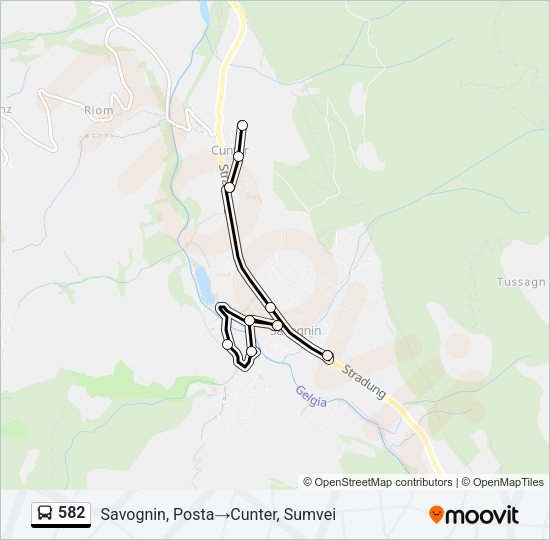 582 Bus Line Map