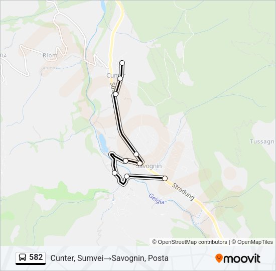 582 Bus Line Map
