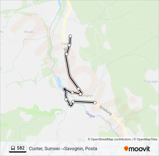 582 Bus Line Map