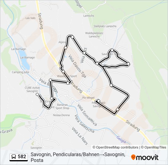 582 Bus Line Map