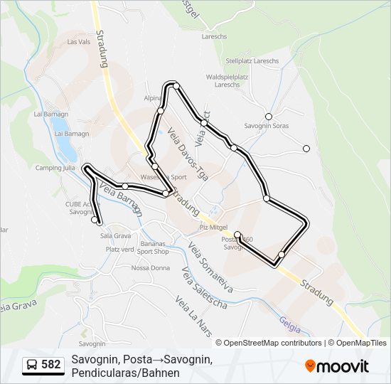582 Bus Line Map