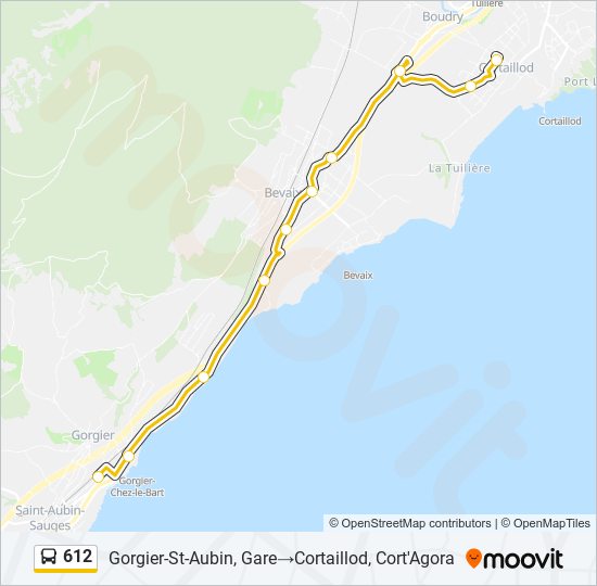 612 bus Line Map