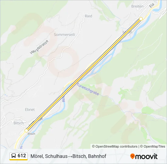 612 Bus Line Map