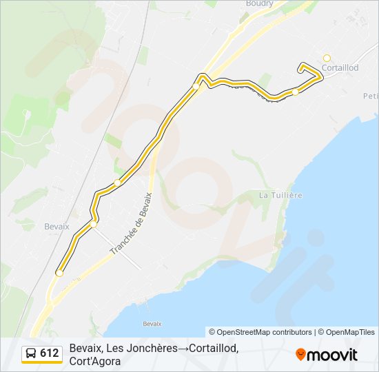 612 Bus Line Map