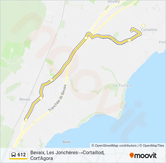 612 Bus Line Map