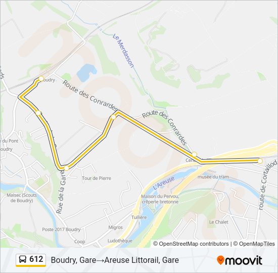 612 Bus Line Map