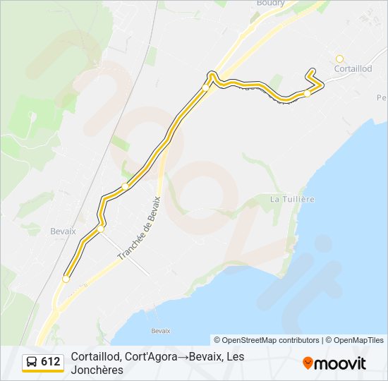 612 Bus Line Map